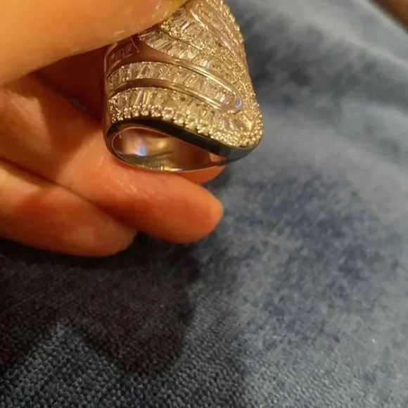 Natural Gemstones  Zircon Stamped S925 Silver Color Rings NEW - Picture 6 of 7